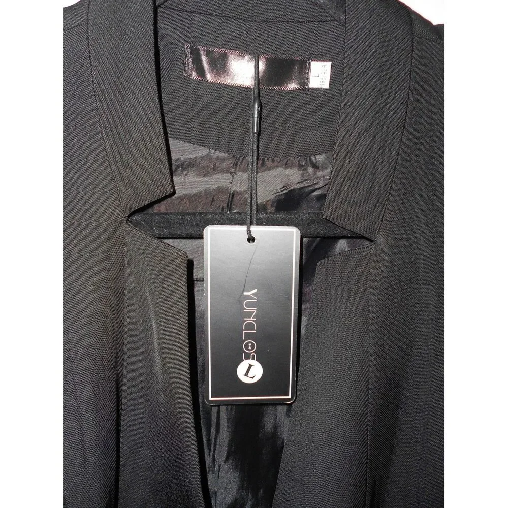 NWT Women's Large L Black Blazer Single Button - Picture 3 of 3